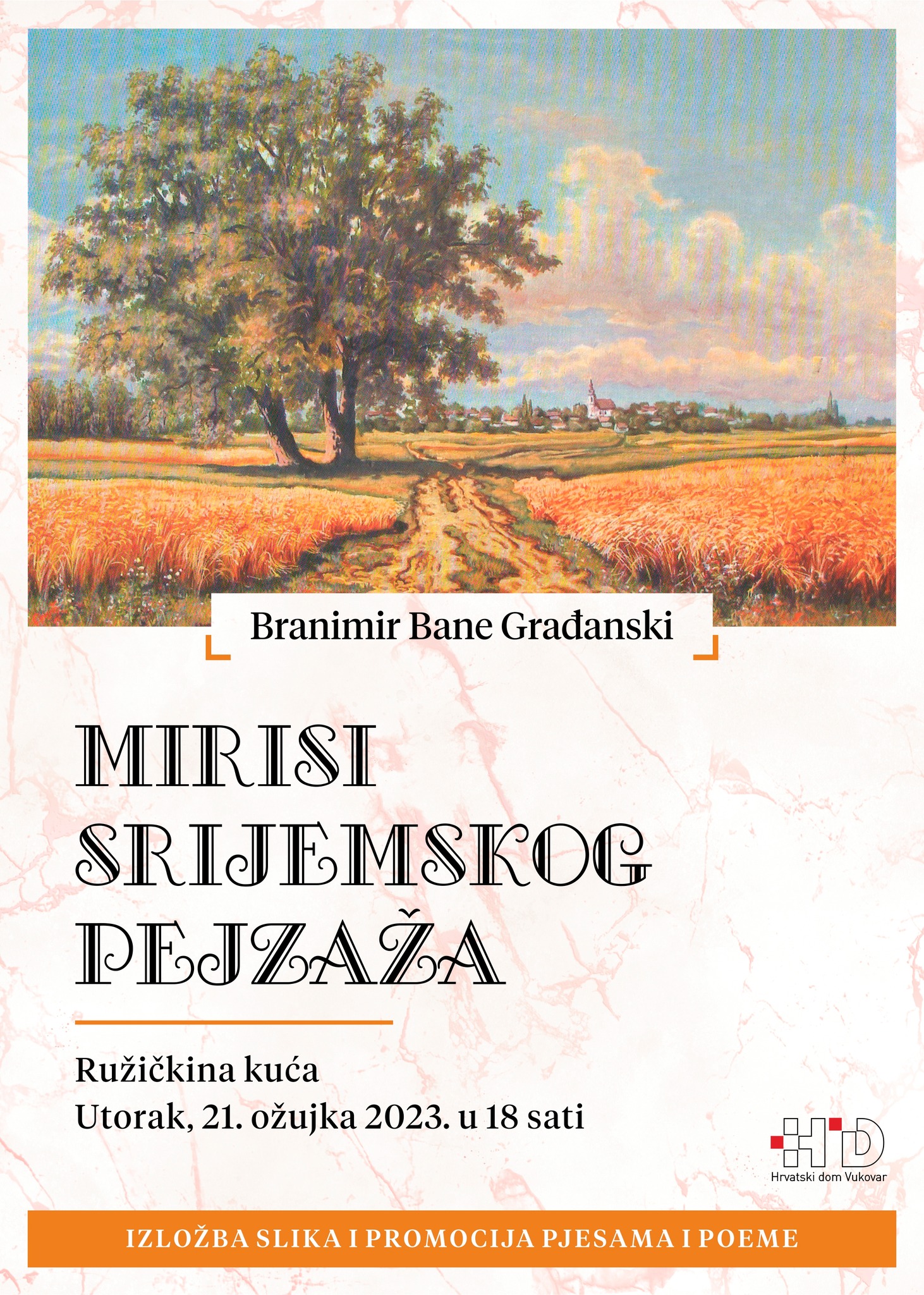 Vukovar: U utorak, 21. marta izložba slika i književno veče Branimira Baneta Građanskog 1 Plakat B.Gradanski