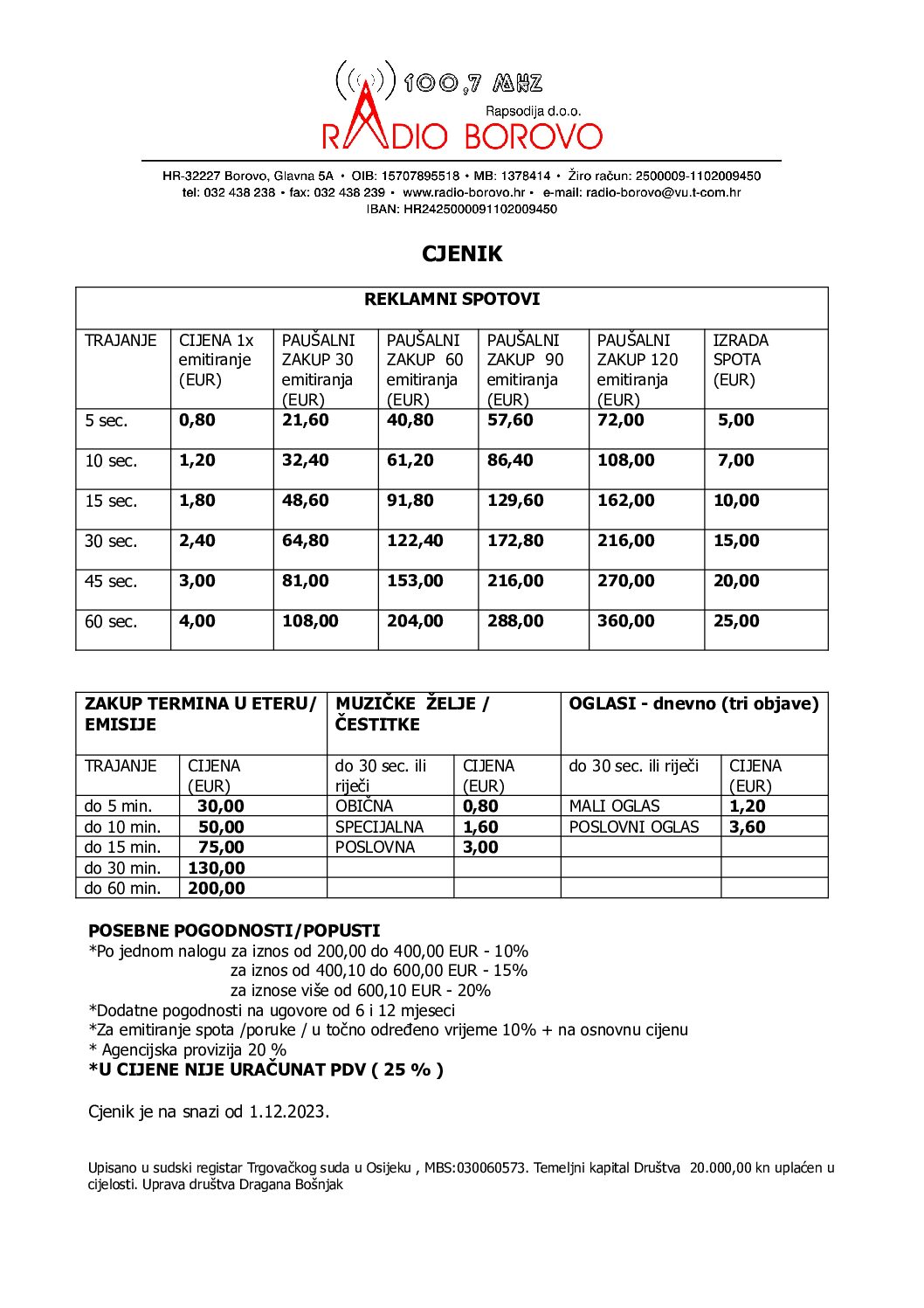 CJENIK USLUGA od 1.12.2023. EUR pdf