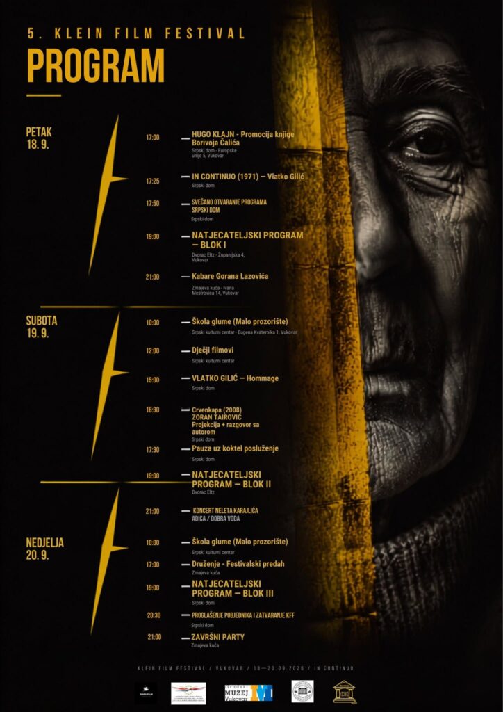 Gost emisije "Baština" reditelj Ognjen Petković, organizator Klein film festivala u Vukovaru 2 PROGRAM 5. KLAJN FILM FESTIVAL